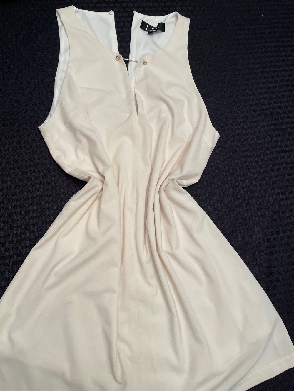 Lulu's Soft Cream Sleeveless Mini Dress